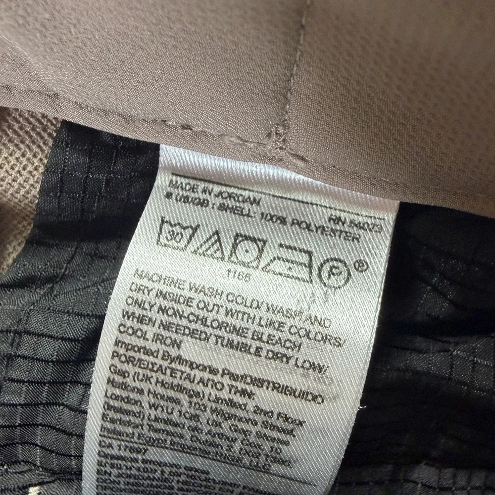 Banana Republic Pant Mens 38x30 Brown Polyester Golf Straight Slim Performance